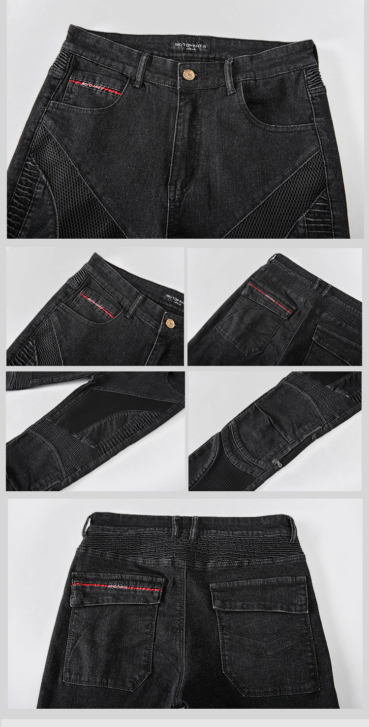 TitanGuard Kevlar Jeans – CE2 Armor & Reinforced Durability (BLACK)