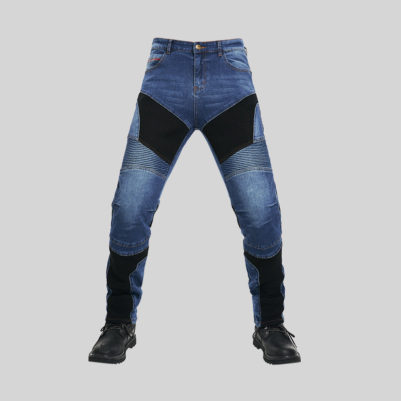 TitanGuard Kevlar Jeans – CE2 Armor & Reinforced Durability (BLUE/BLACK)