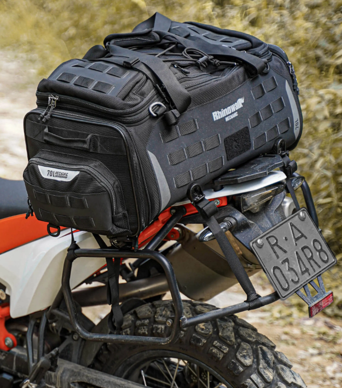Rhinowalk 50–70L Expandable Motorcycle Tail Bag - TOUR BAG