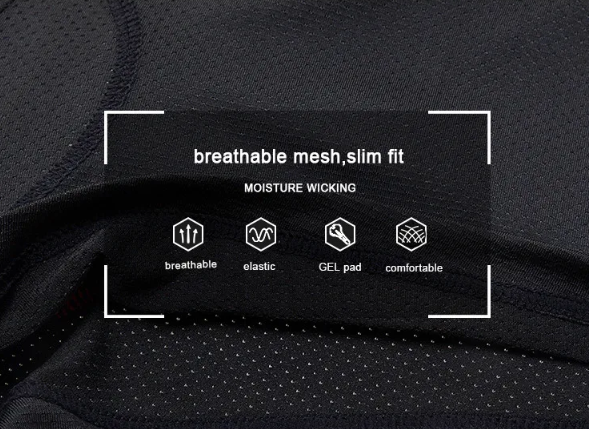 WOSAWE Men’s Motorcycle Base Layer Shorts – 3D Padded Mesh Riding Underwear for Long-Distance Comfort