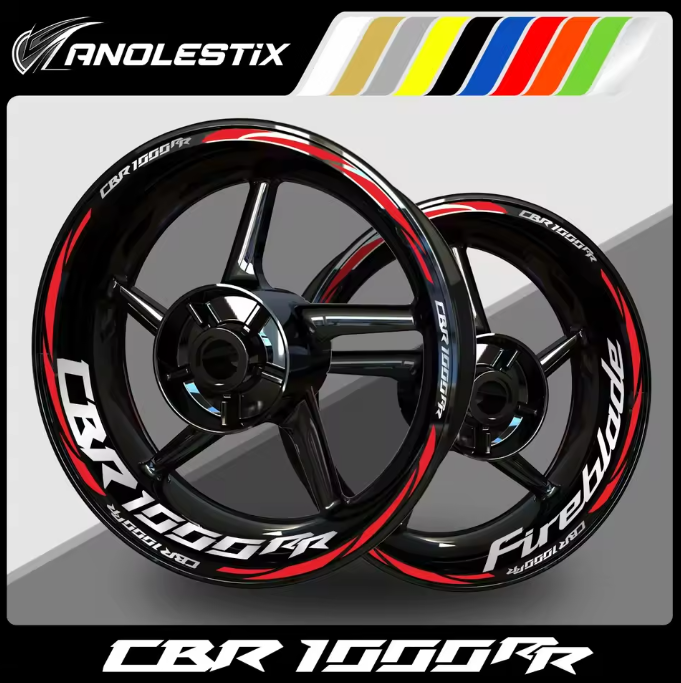 HONDA CBR1000RR Fireblade Elite Wheel Decal Set – Precision Graphics for High-Performance Styling (MULTIPLE COLOURS)