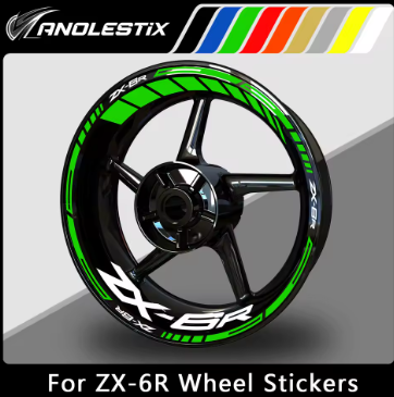 Kawasaki ZX-6R Wheel Decal Set – Precision Graphics for Aggressive Sportbike Styling (MULTIPLE COLOURS)