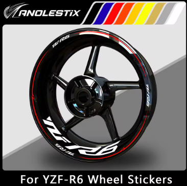 Yamaha R6 Wheel Decal Set – Precision Graphics for Race-Ready Styling (MULTIPLE COLOURS)