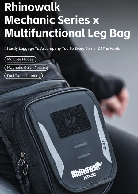 Rhinowalk X-Flow Hybrid Bag Highlights its fluid adaptability between leg, tank, and chest