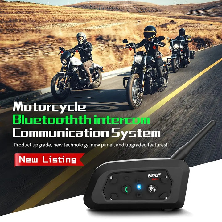 EJEAS V6PRO Motorcycle Bluetooth Helmet Headset Intercom