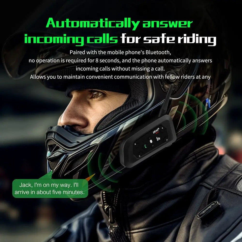 EJEAS V6PRO Motorcycle Bluetooth Helmet Headset Intercom