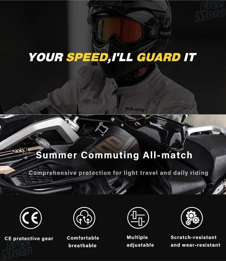 SULAITE Motorcycle Jacket – CE-Approved Protection & Performance