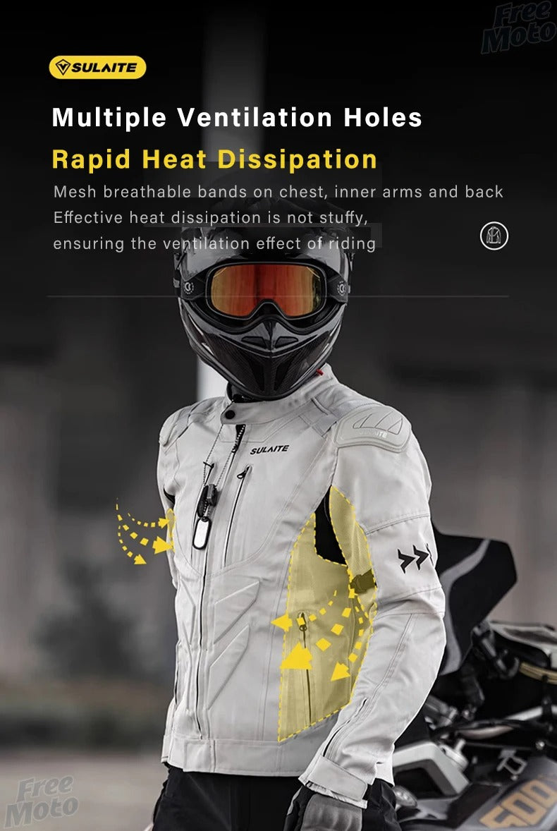 SULAITE Motorcycle Jacket – CE-Approved Protection & Performance