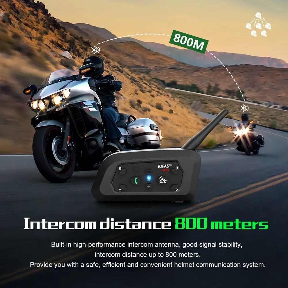 EJEAS V6PRO Motorcycle Bluetooth Helmet Headset Intercom