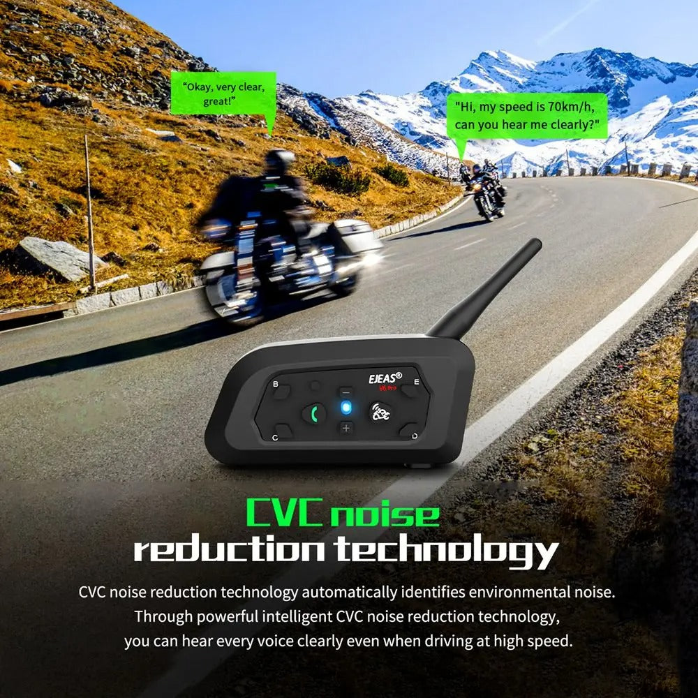 EJEAS V6PRO Motorcycle Bluetooth Helmet Headset Intercom