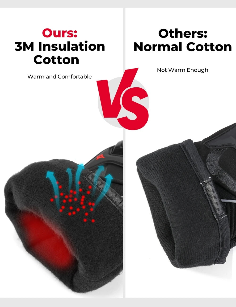 KemiMOTO (RED) - CE Approved, Triple Touch, LIMITED EDITION, Motorcycle Gloves