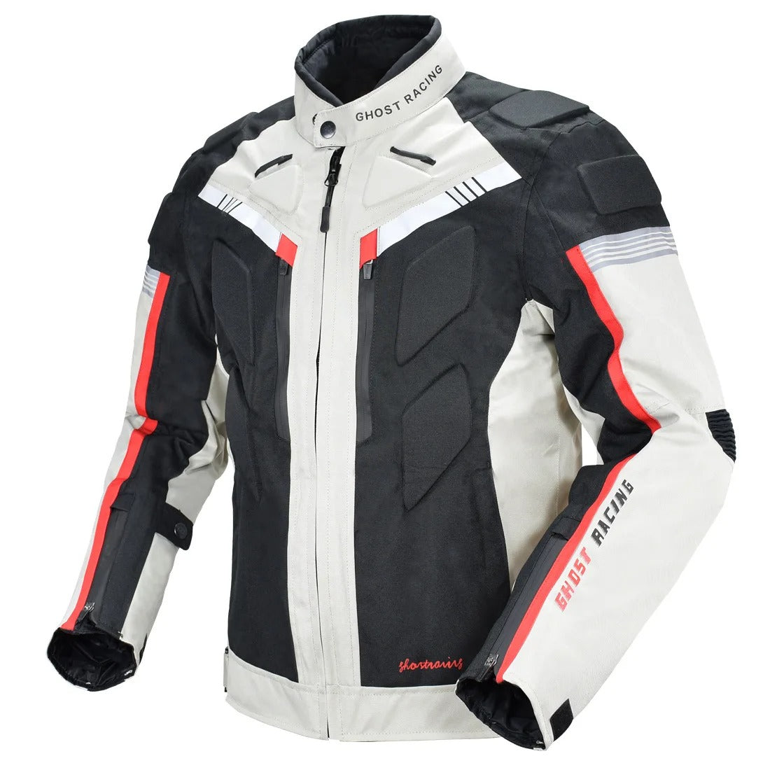 GHOST RACING -  Motorcycle Racing Jacket, WHITE, Protective Jacket, 2025 Season