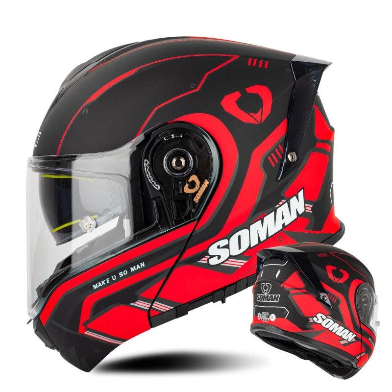 SOMAN ECE-Certified Motorcycle Helmet – Premium Safety, Comfort &amp; Style