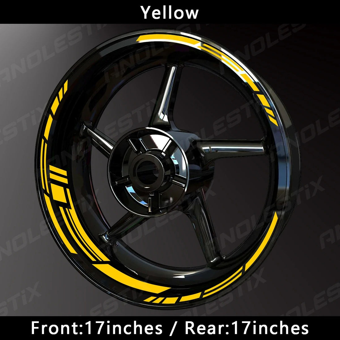 HyperGlow Reflective Rim Stripes – Ultra-Visible Motorcycle Wheel Decals (17"/17") MULTIPLE COLOURS