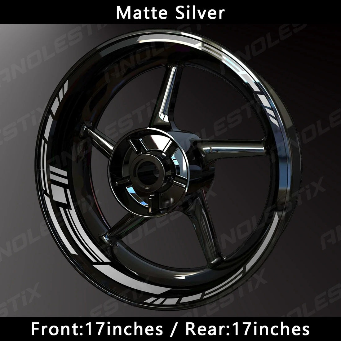 HyperGlow Reflective Rim Stripes – Ultra-Visible Motorcycle Wheel Decals (17"/17") MULTIPLE COLOURS