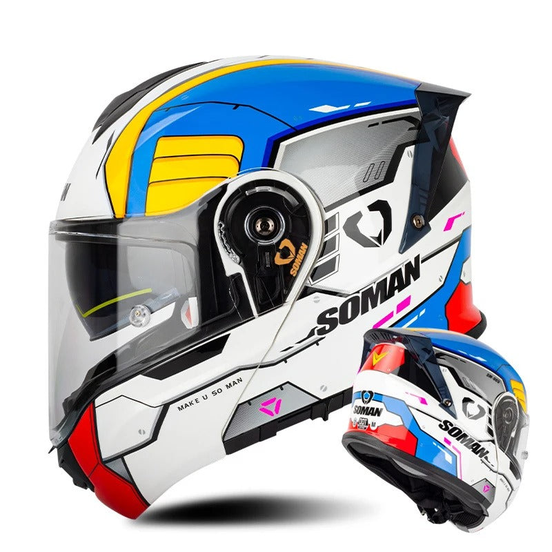 SOMAN ECE-Certified Motorcycle Helmet – Premium Safety & Comfort for Every Ride