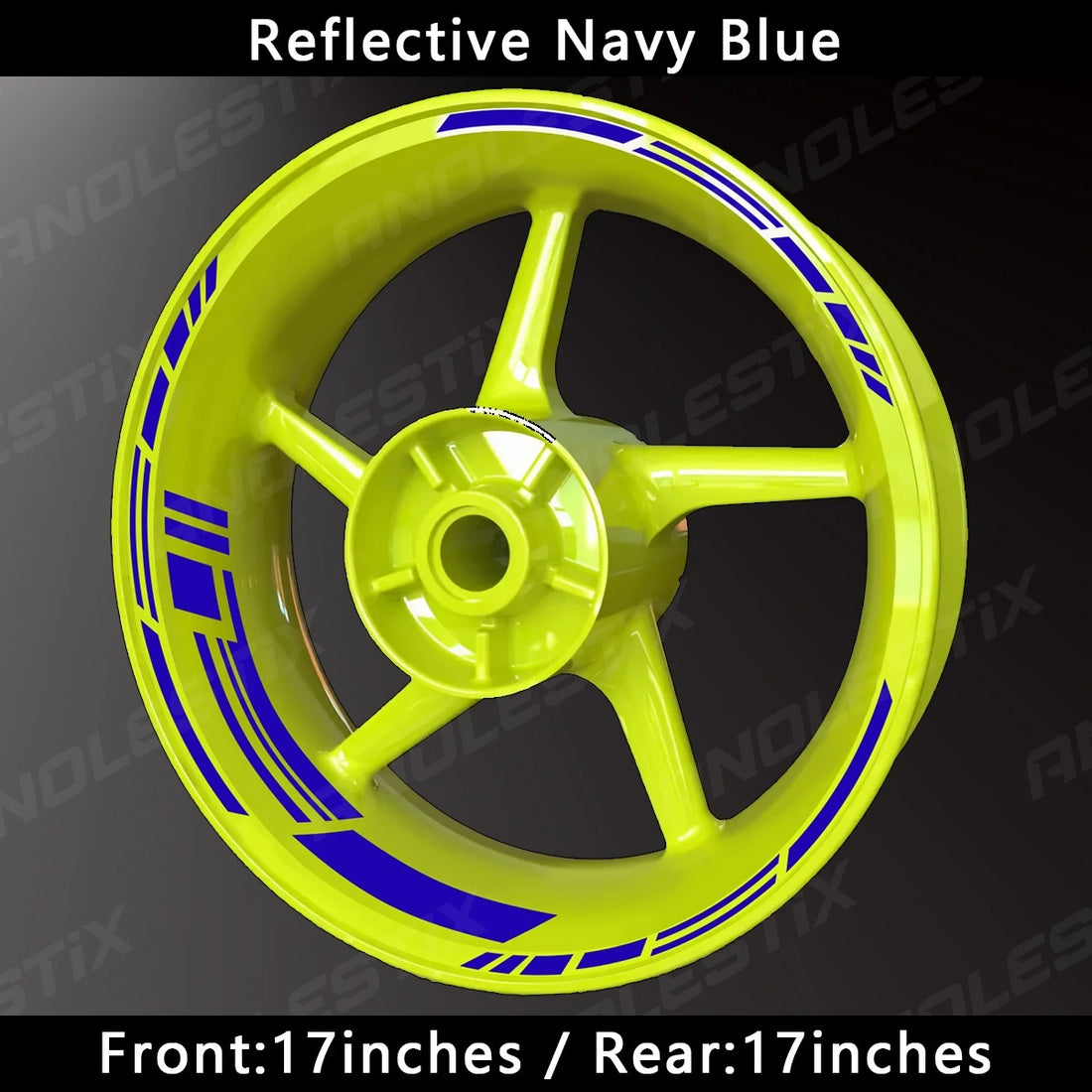 HyperGlow Reflective Rim Stripes – Ultra-Visible Motorcycle Wheel Decals (17"/17") MULTIPLE COLOURS