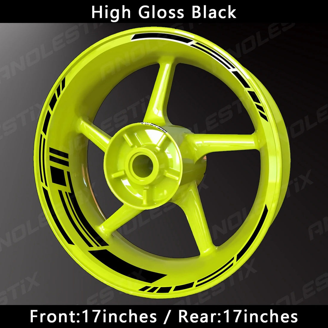 HyperGlow Reflective Rim Stripes – Ultra-Visible Motorcycle Wheel Decals (17"/17") MULTIPLE COLOURS