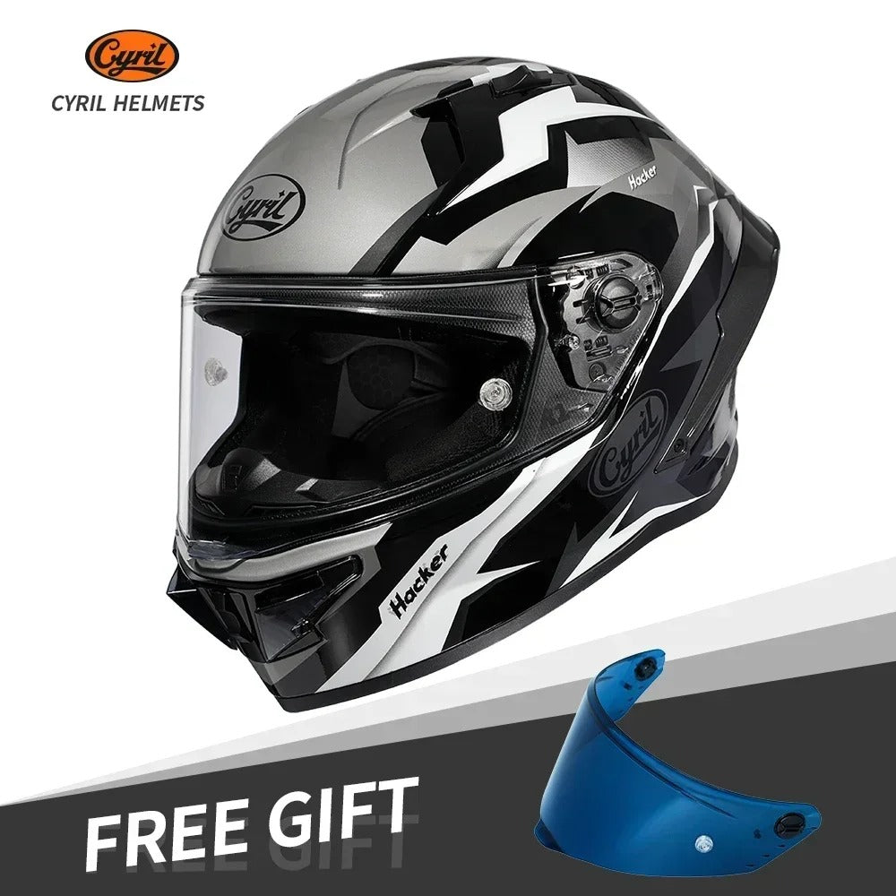 CYRIL Helmets: Precision Engineering. Certified Protection - BLACK / WHITE
