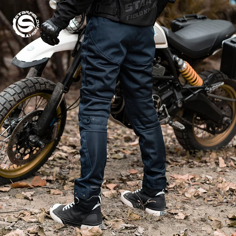 SFK Summer Motorcycle Trousers -  CE Protective Armor