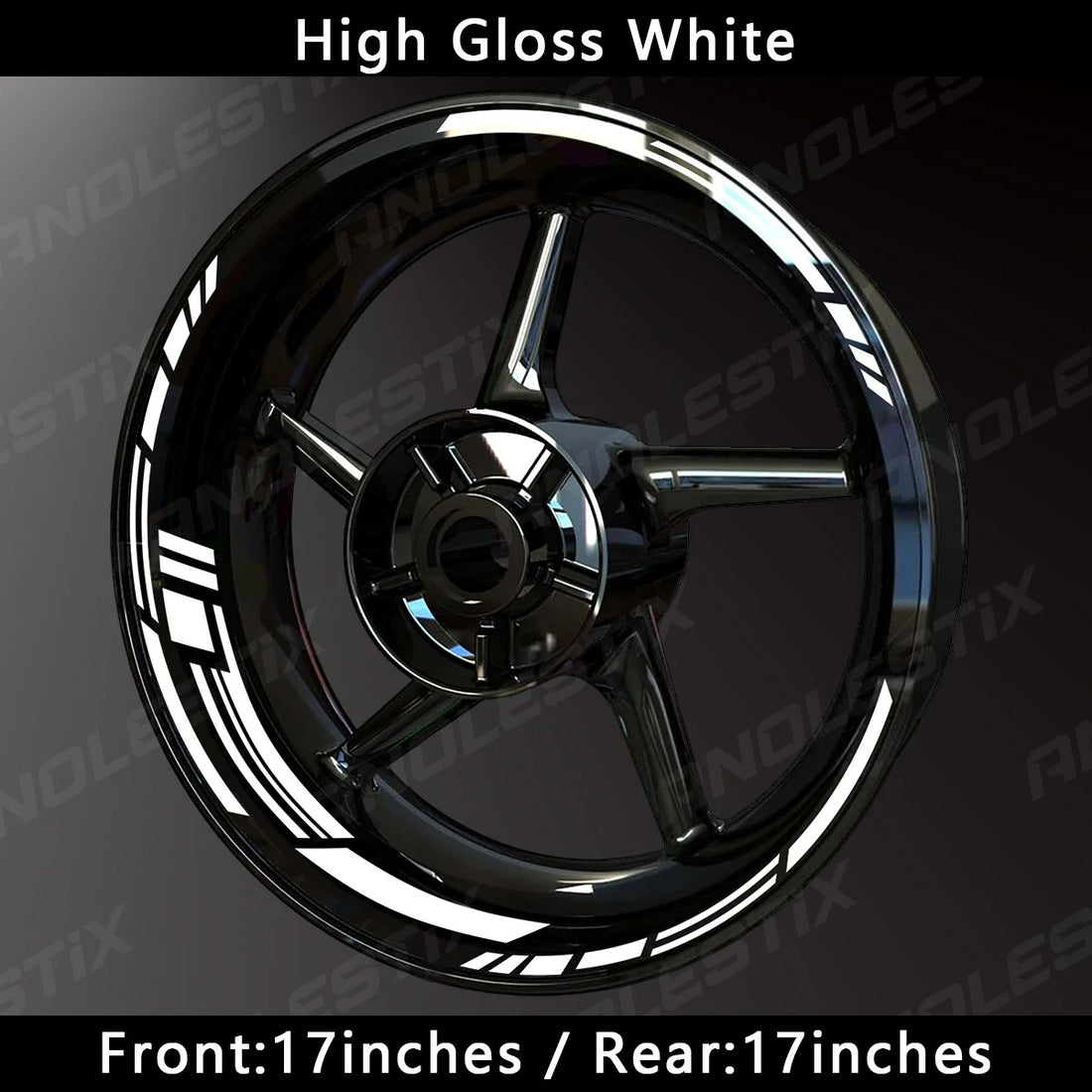HyperGlow Reflective Rim Stripes – Ultra-Visible Motorcycle Wheel Decals (17"/17") MULTIPLE COLOURS