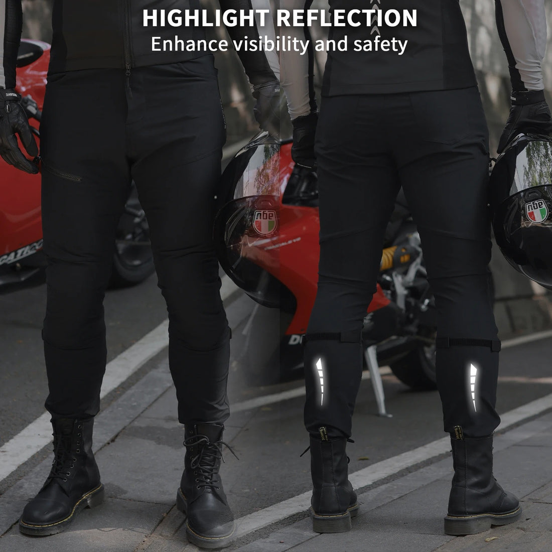 WOSAWE Men's Armored Motorcycle Pants – CE Removable Protection for Touring & Off-Road Adventure