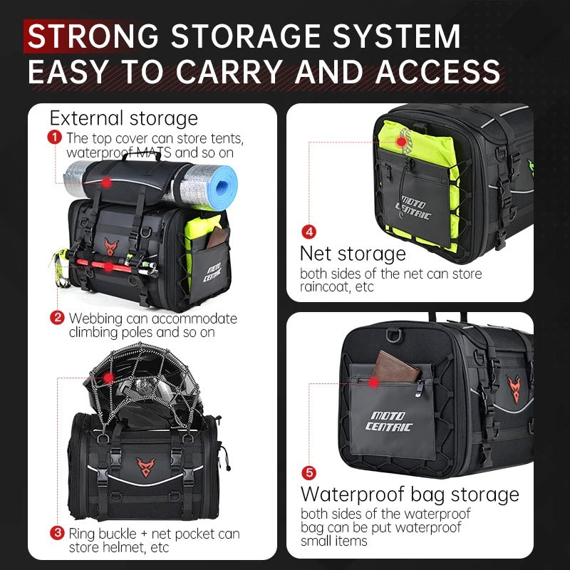 Motocentric X-Cargo 50 – Expandable Touring Tail Bag