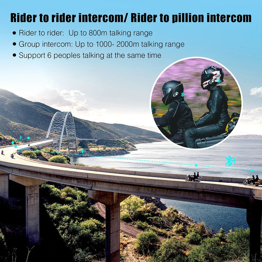 FreedConn T-MAXS PRO – Bluetooth Motorcycle Intercom & Audio Headset
