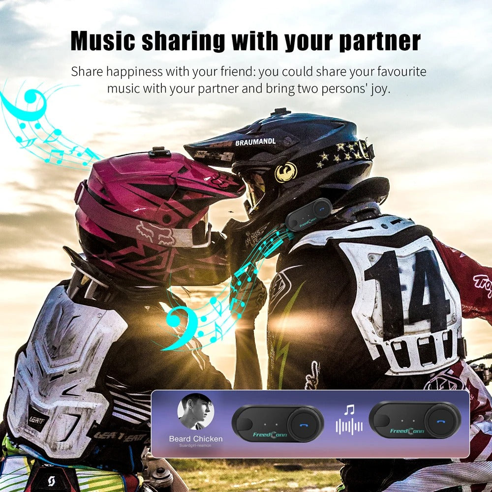 Freedconn RideCore 6 – Bluetooth Intercom & Music Sync System