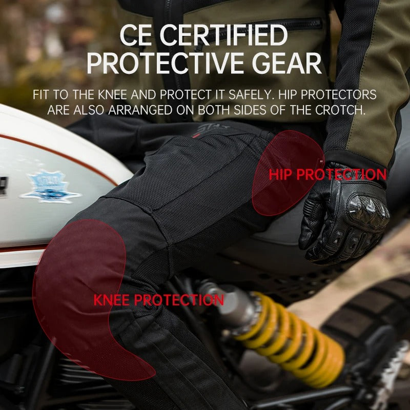 SFK Summer Motorcycle Trousers -  CE Protective Armor