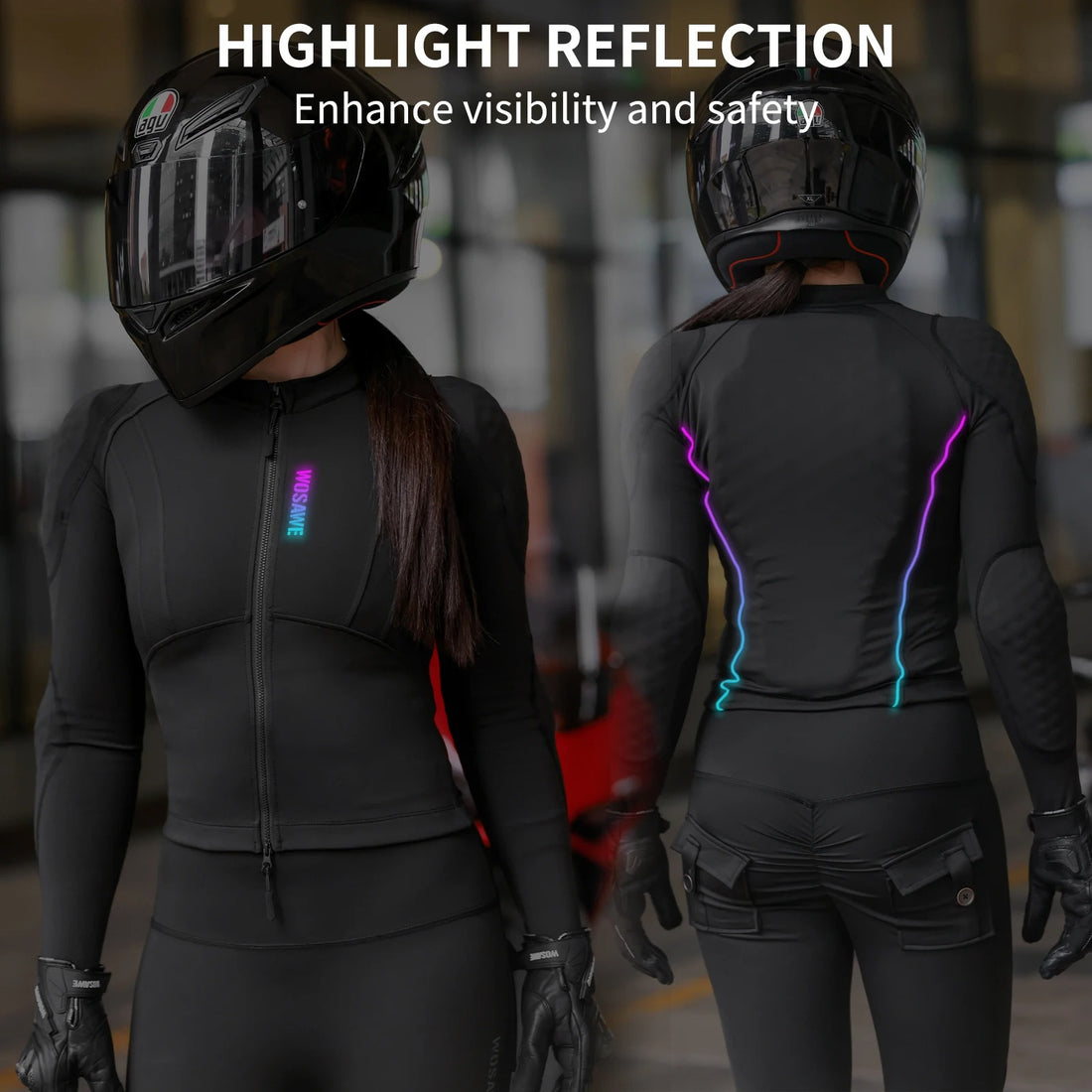 WOSAWE Women's CE Armored Motorcycle Jacket