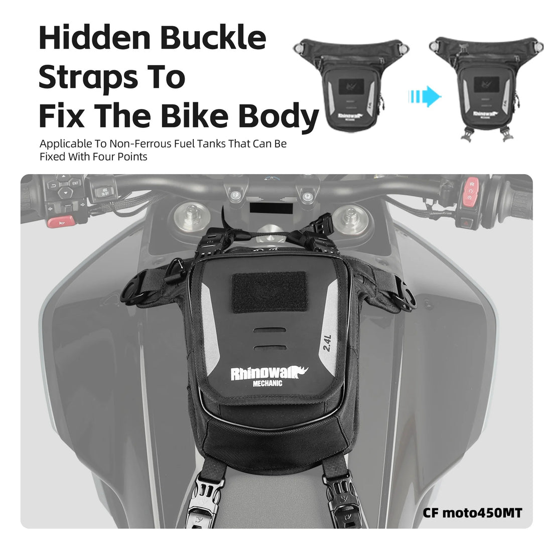 Rhinowalk X-Flow Hybrid Bag Highlights its fluid adaptability between leg, tank, and chest