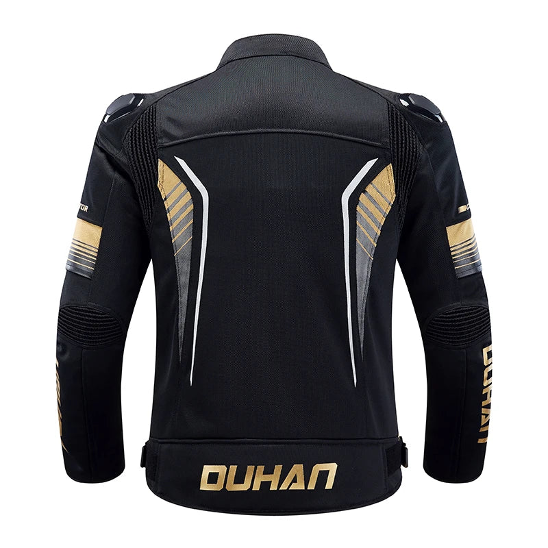 Duhan Womens Motorcycle Jacket – Golden Pro Edition