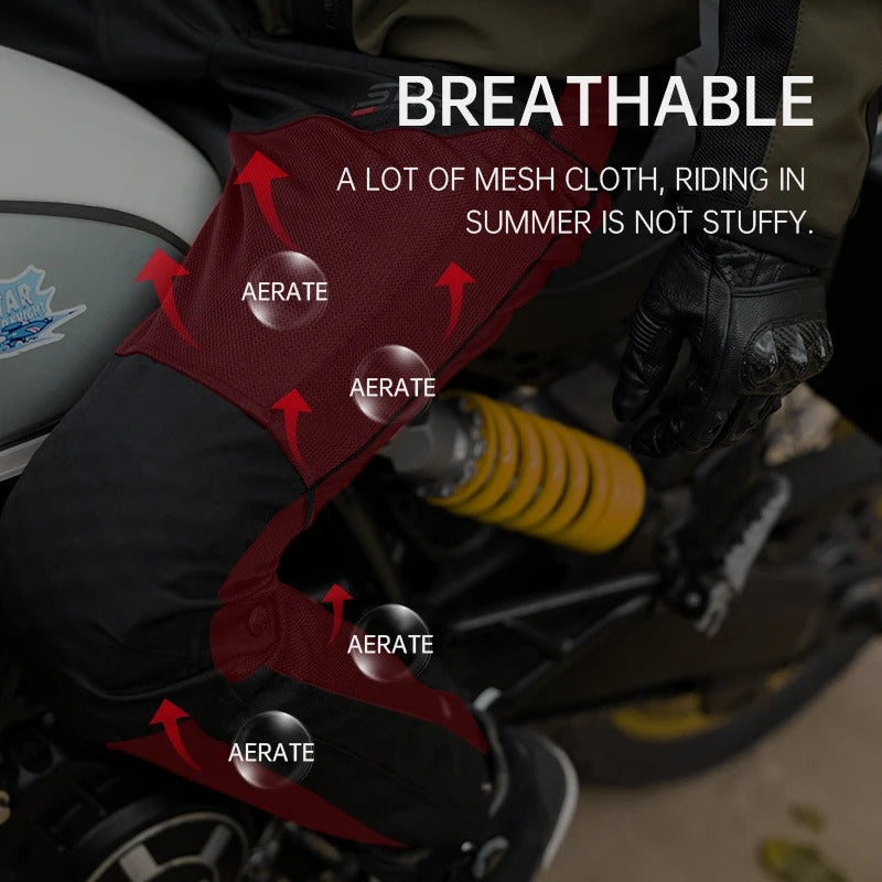 SFK Summer Motorcycle Trousers -  CE Protective Armor