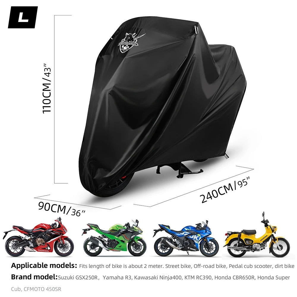 Rhinowalk StormShield Pro – All-Weather Motorcycle Cover Powerful, premium, and built to protect from rain, dust, wind, and UV rays
