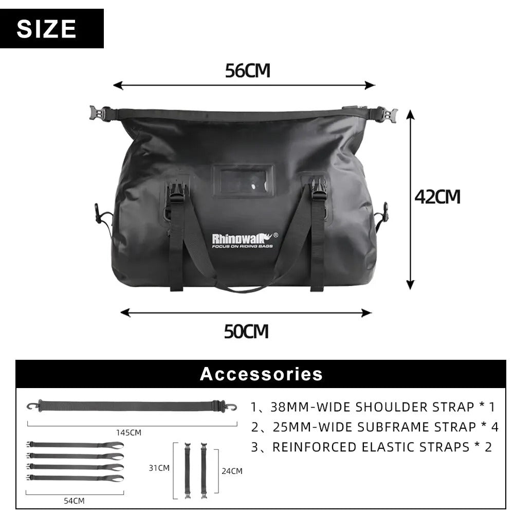 RhinoVenture 45 – Rugged Motorcycle Travel Bag for Endless Journeys