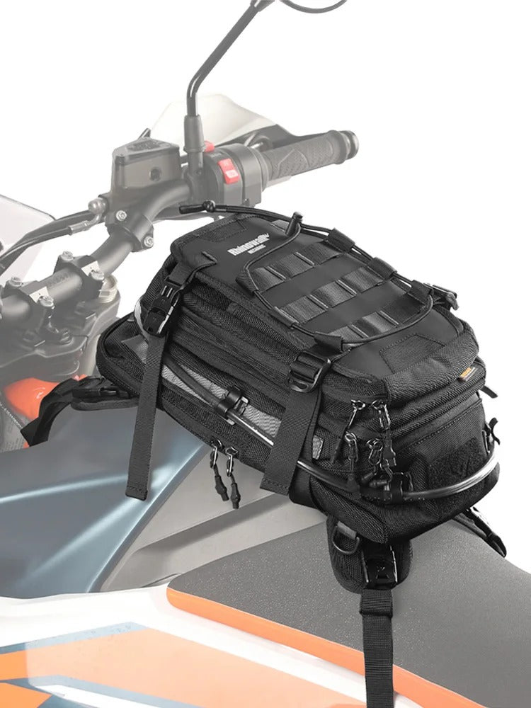 Rhinowalk 9L Motorcycle Tank Bag – Compact Backpack with Rain Cover & Quick Access Storage