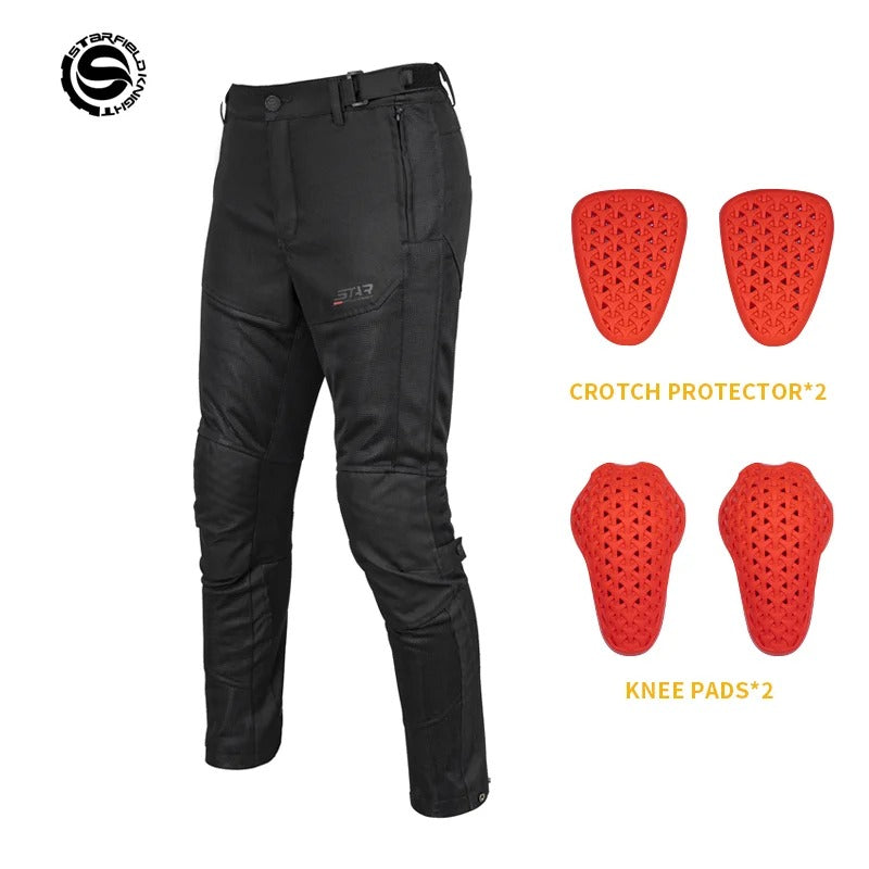 SFK Summer Motorcycle Trousers -  CE Protective Armor