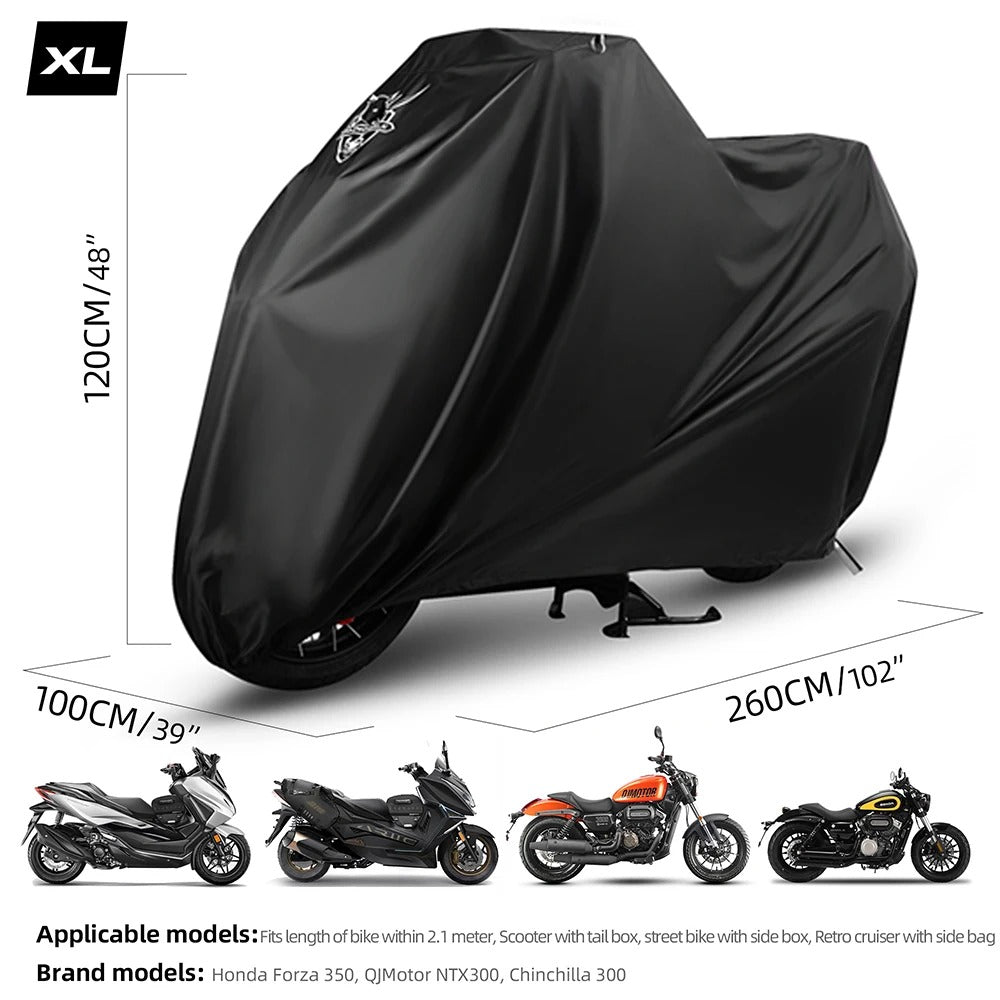 Rhinowalk StormShield Pro – All-Weather Motorcycle Cover Powerful, premium, and built to protect from rain, dust, wind, and UV rays