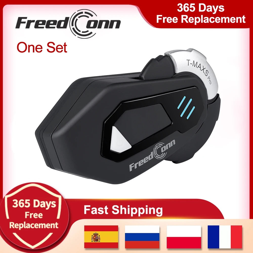 FreedConn T-MAXS PRO – Bluetooth Motorcycle Intercom & Audio Headset