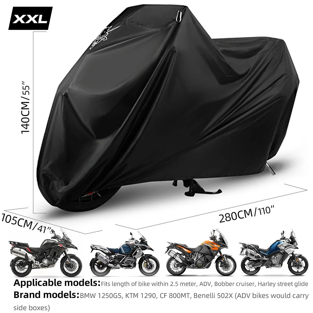 Rhinowalk StormShield Pro – All-Weather Motorcycle Cover Powerful, premium, and built to protect from rain, dust, wind, and UV rays