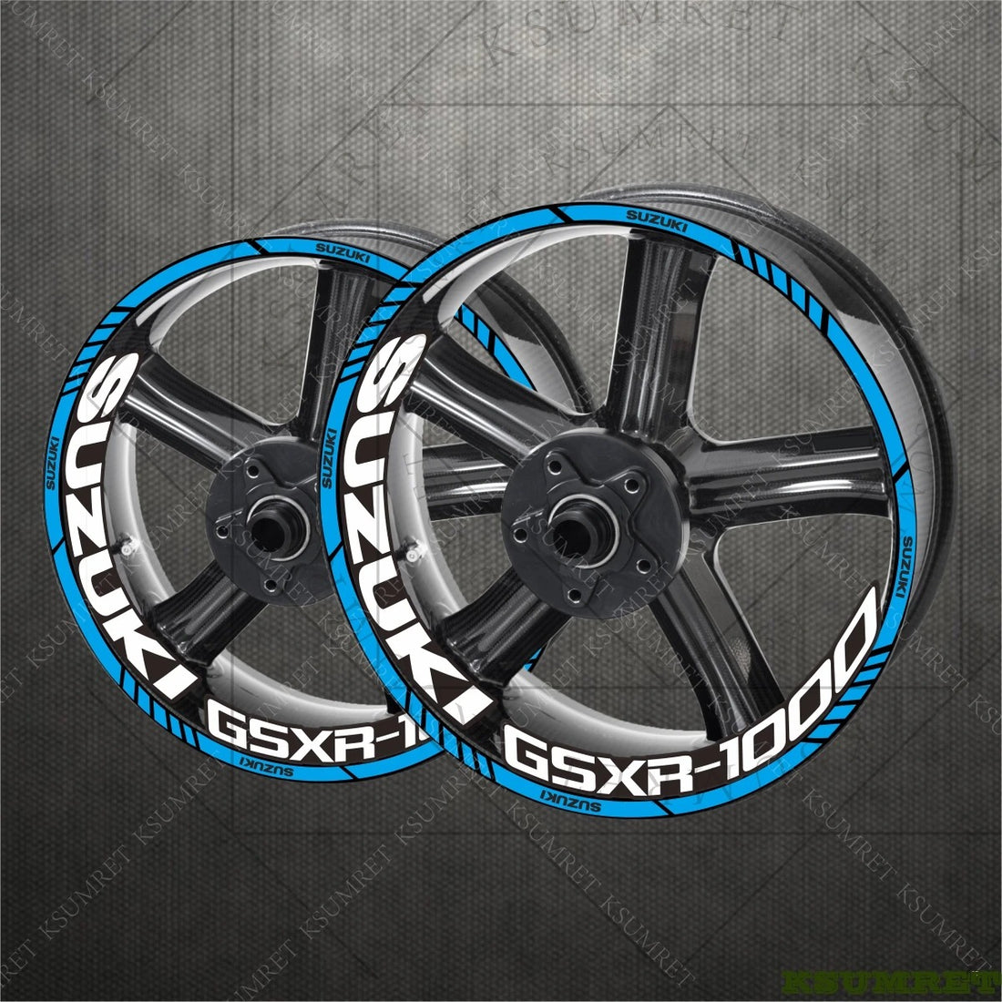 Suzuki GSX-R 1000 Wheel Decal Set – Precision-Fit Rim Graphics for Sportbike Styling (MULTIPLE COLOURS)