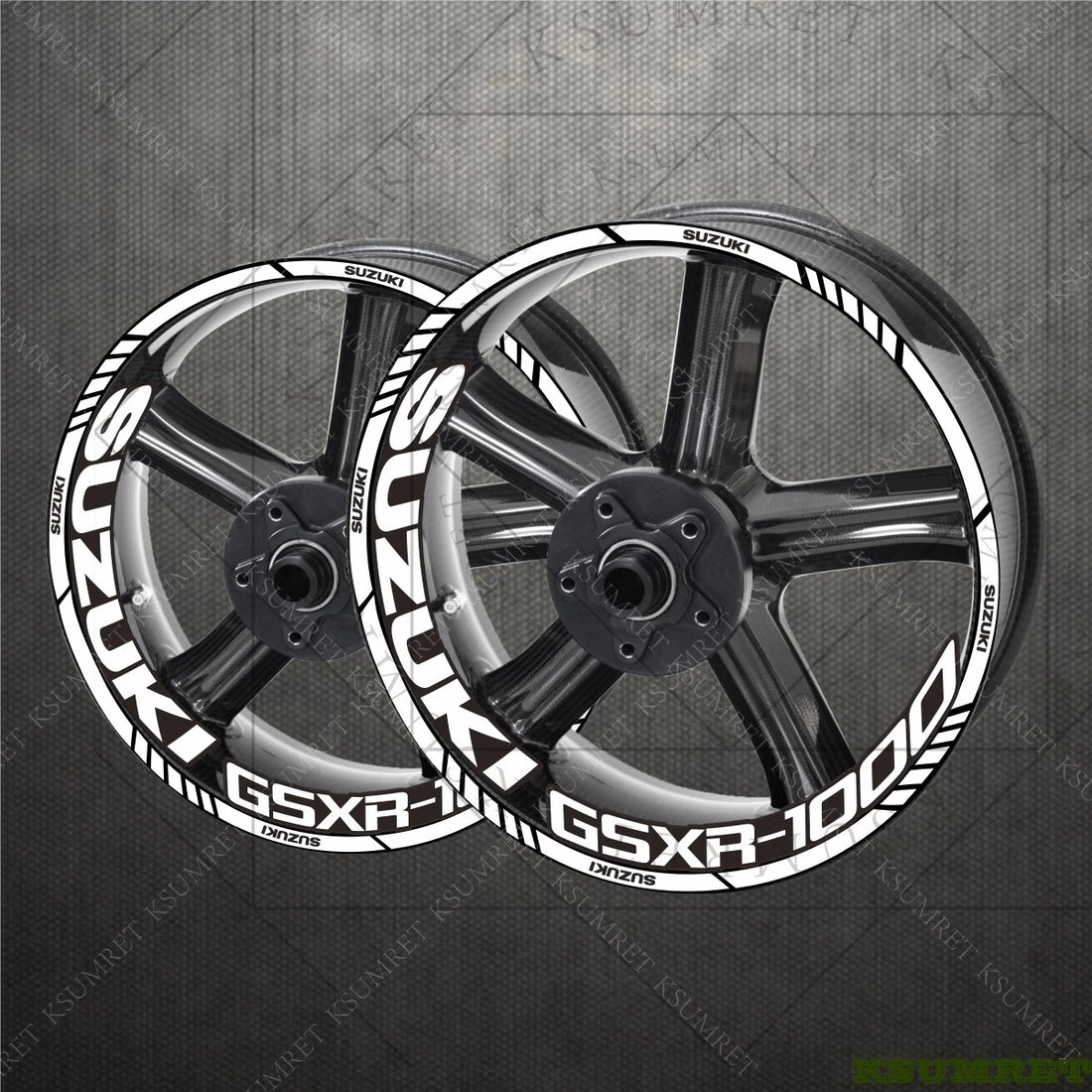 Suzuki GSX-R 1000 Wheel Decal Set – Precision-Fit Rim Graphics for Sportbike Styling (MULTIPLE COLOURS)