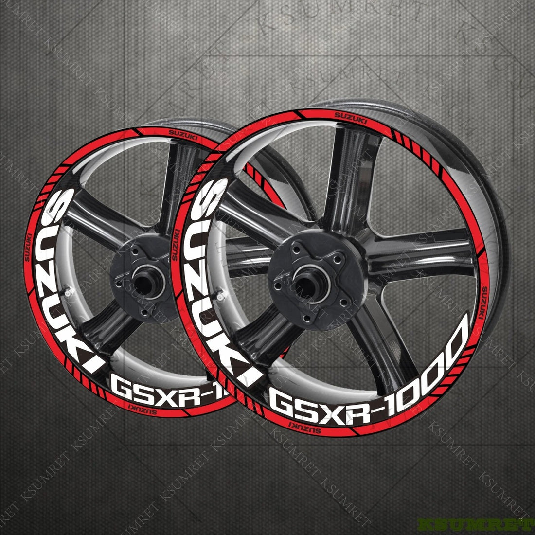Suzuki GSX-R 1000 Wheel Decal Set – Precision-Fit Rim Graphics for Sportbike Styling (MULTIPLE COLOURS)