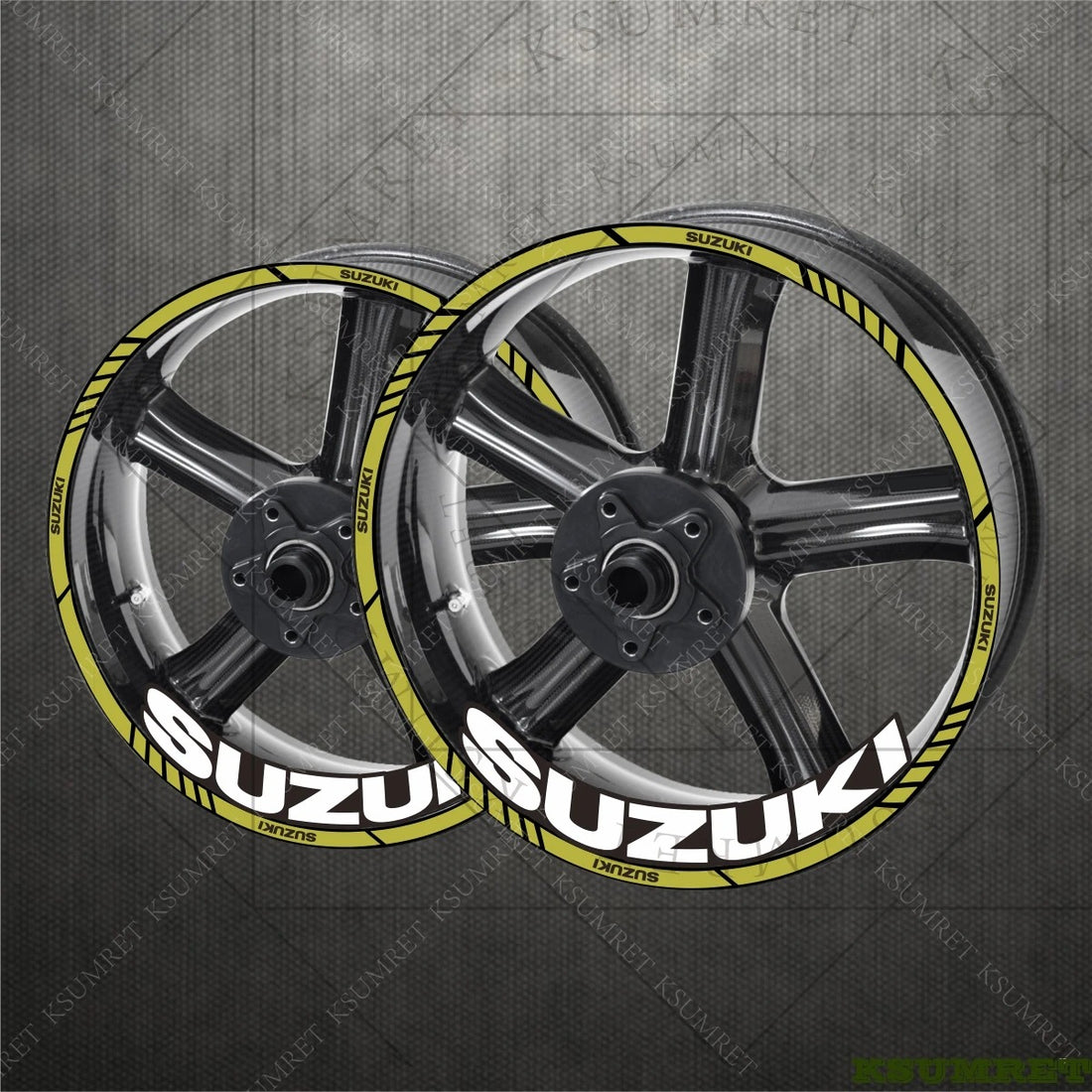 Suzuki GSX-R 1000 Wheel Decal Set – Precision-Fit Rim Graphics for Sportbike Styling (MULTIPLE COLOURS)