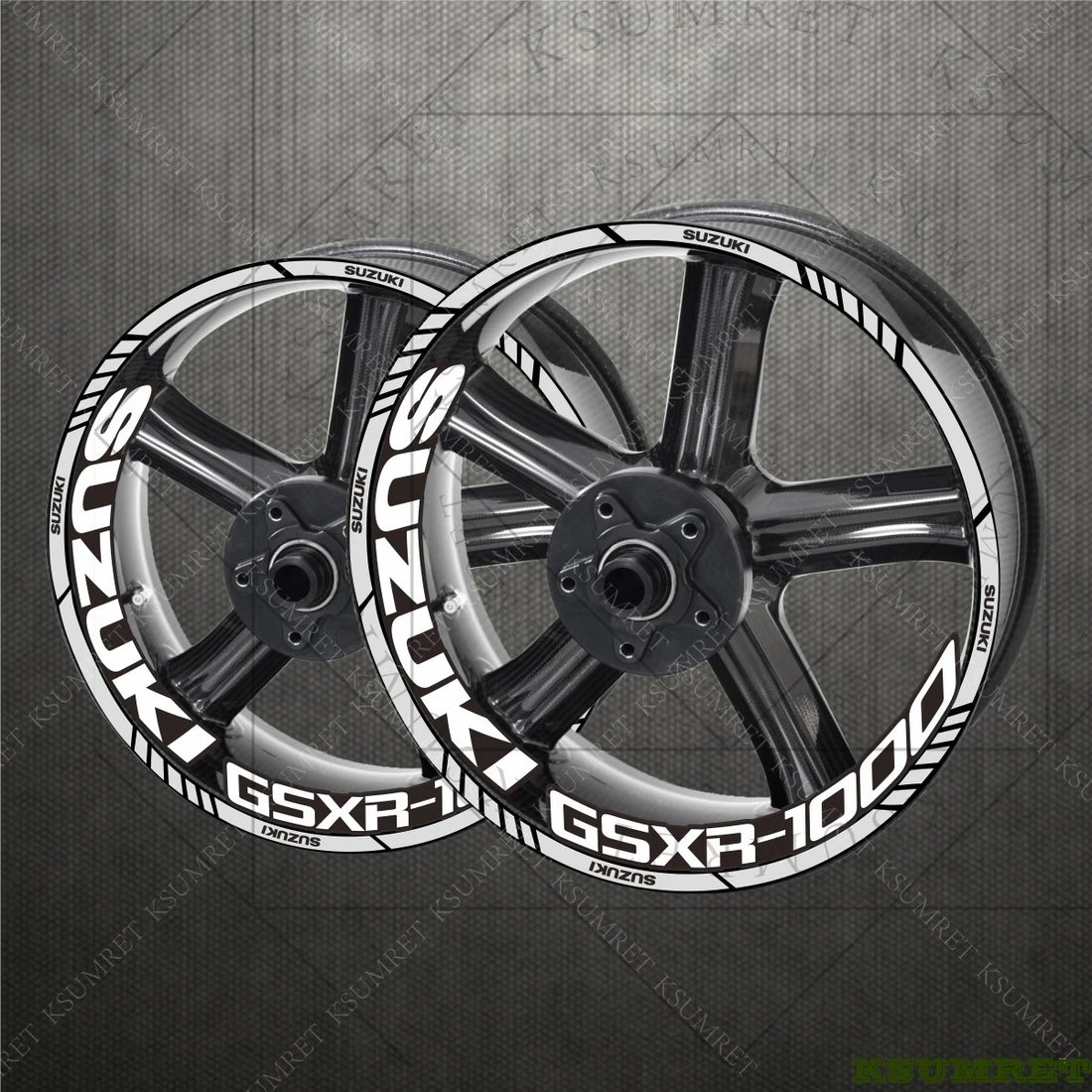 Suzuki GSX-R 1000 Wheel Decal Set – Precision-Fit Rim Graphics for Sportbike Styling (MULTIPLE COLOURS)